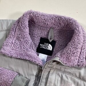 The North Face Women's M-M Purple Gray Fleece Zip‎ Up Summit Series Jacket